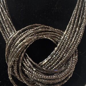 Elegant Silver Beaded Necklace